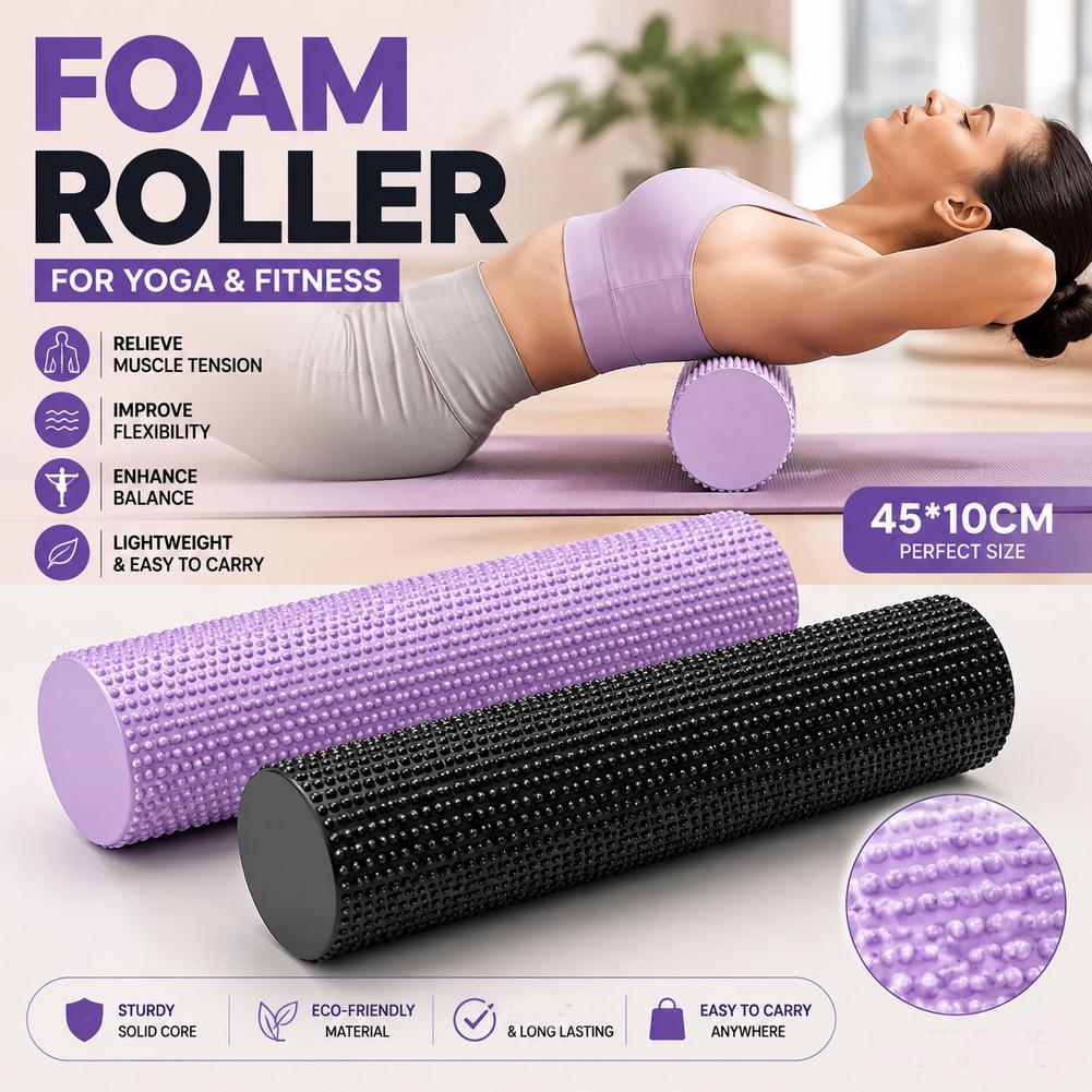 Yoga Fitness Roller - Fitness-Massage-Schaumstoffrolle Tarnfarben EVA-Yoga-Rolle mit Schwimmenden Punkten
