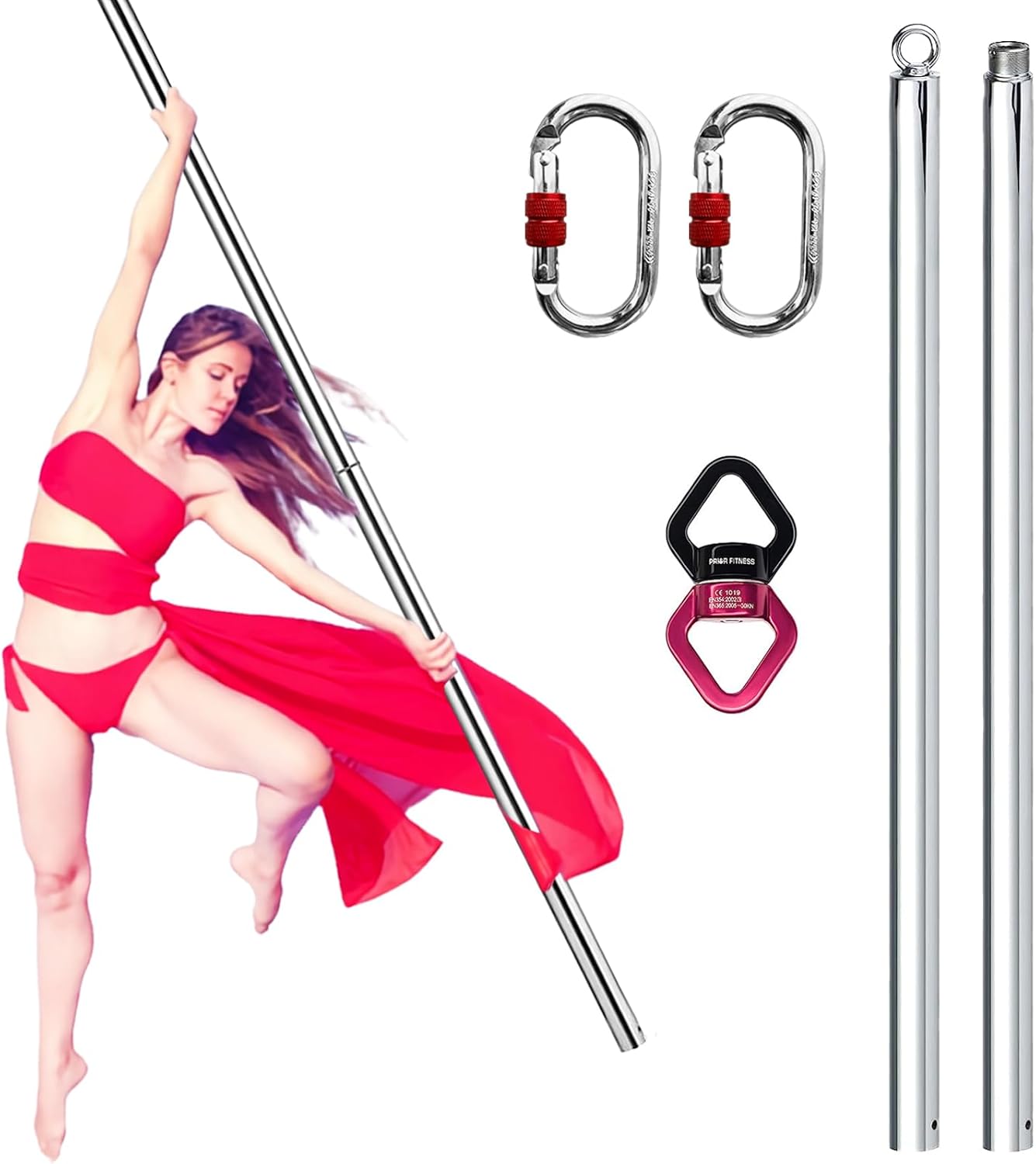 Yoga Fitness Spinning - Aerial Flying Dance Pole 2M 360