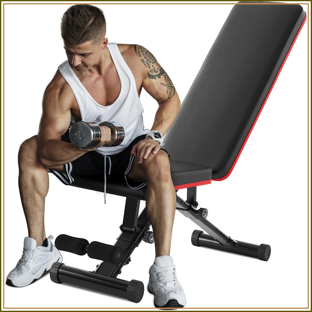 Adjustable Dumbbells - Verstellbare Hantelbank für Ganzkörper-Krafttraining, faltbare Trainingsbank