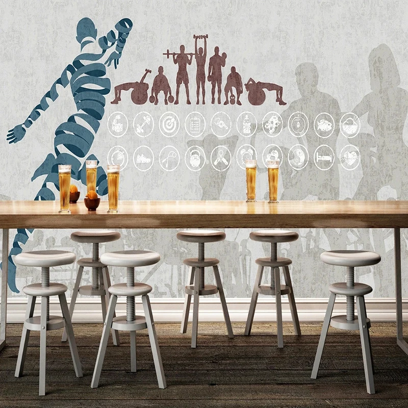 Maßgefertigte Moderne Sport-Mu – Yoga Fitness Wallpaper Bewertung und Preis