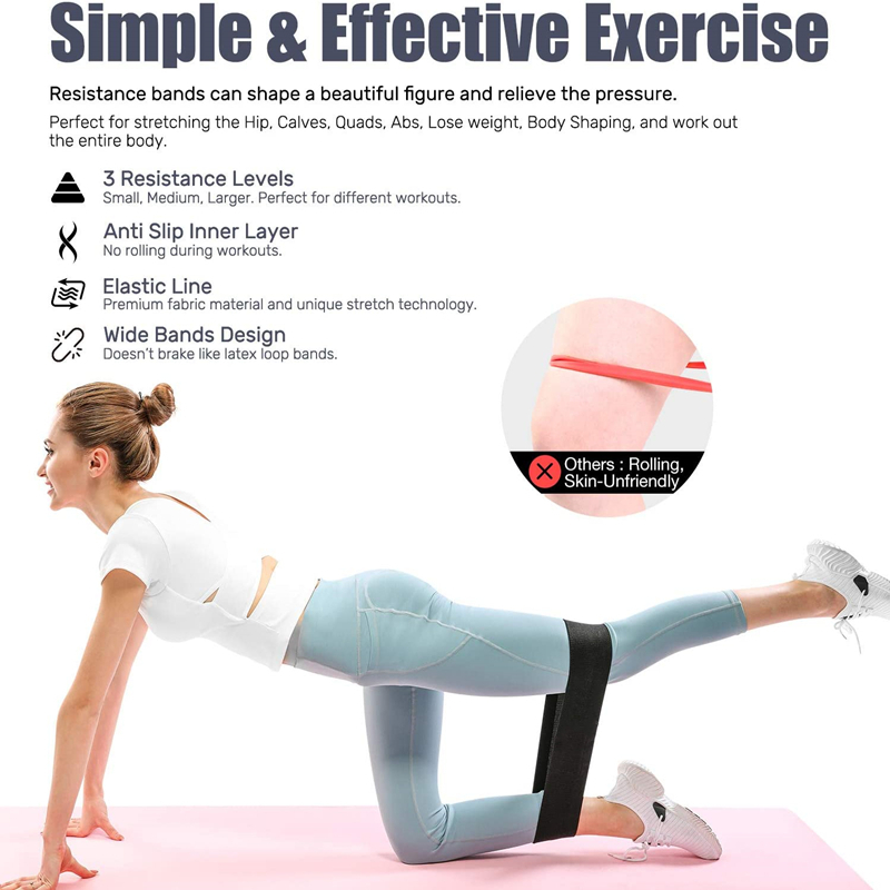 3PCS Frauen Männer Stoff Wider – Yoga Fitness Resistance Band Bewertung und Preis