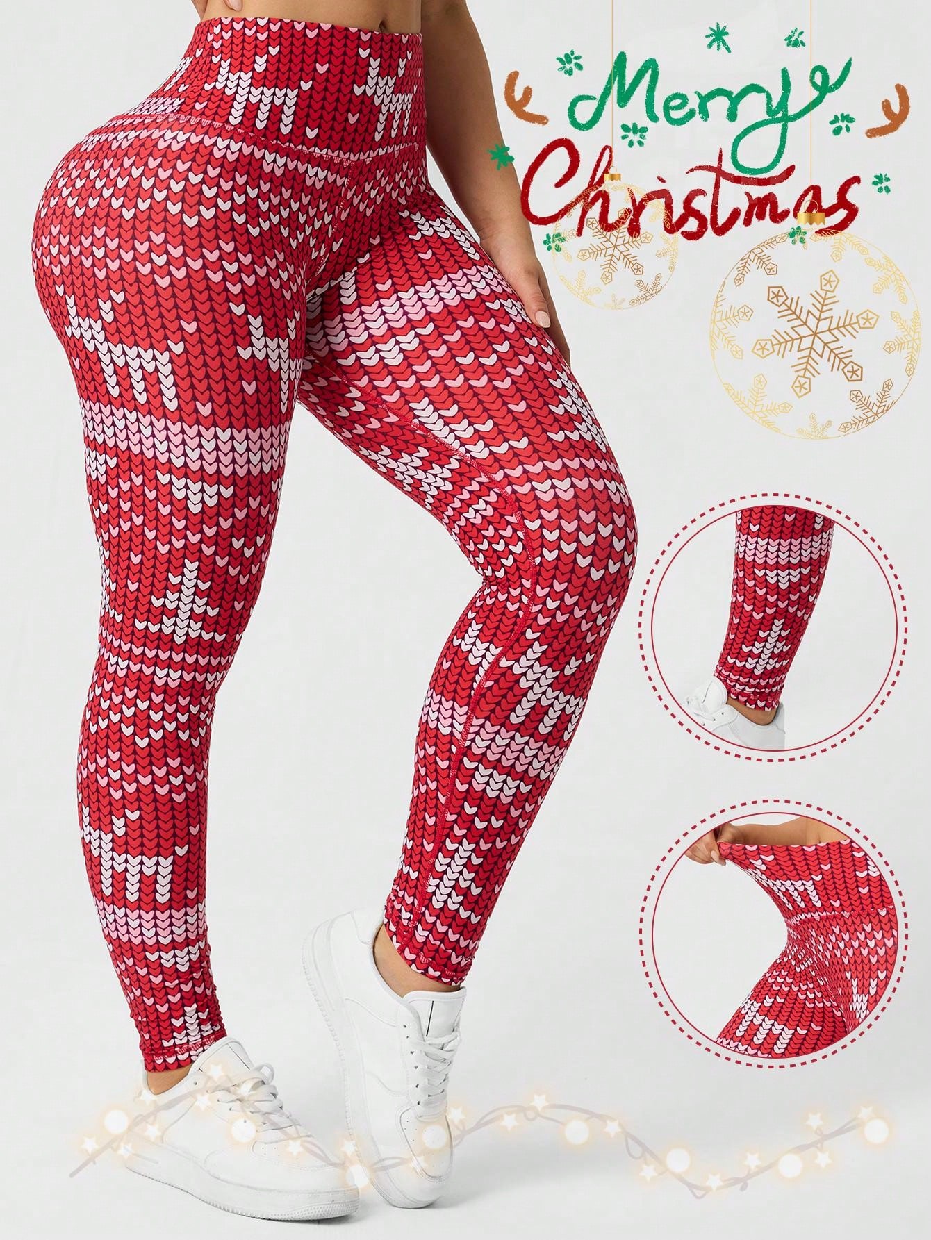 Damen-Leggings mit Weihnachtsm – Yoga Fitness Holiday Bewertung und Preis