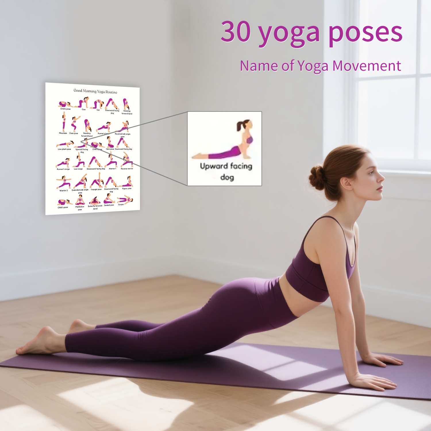 Yoga-Übungsplakat, Wandkunst f – Yoga Fitness Wallpaper Bewertung und Preis